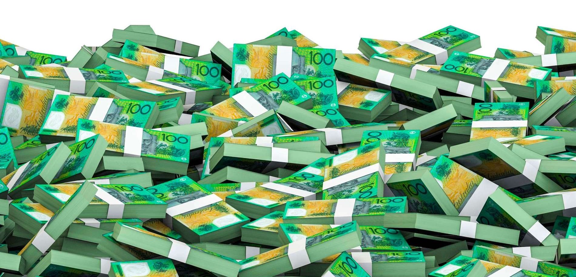 Stacks of green money