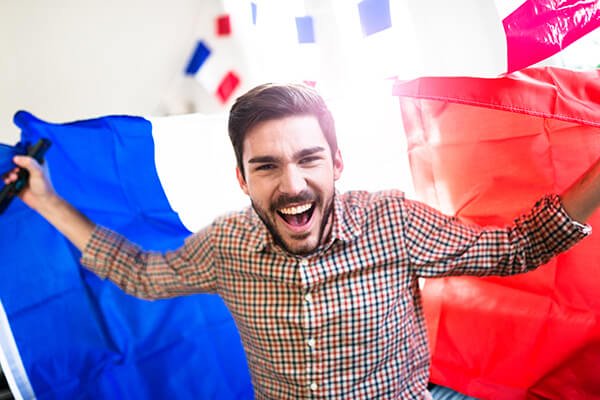 Frenchman with flag
