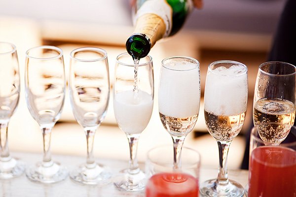 champagne poured